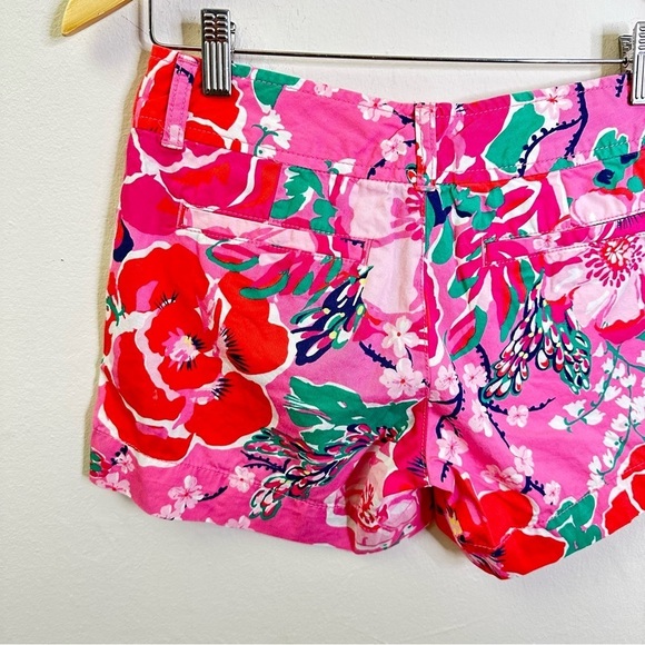 Lilly Pulitzer A Thing Called Love Floral Callahan Shorts 0 Bright Preppy Pink - Picture 7 of 12